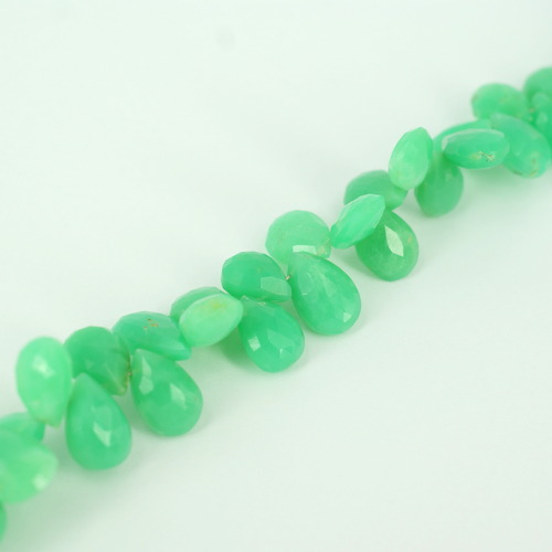 CHRYSOPRASE PEAR FACETED BEADS