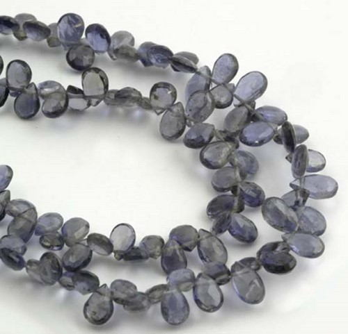 IOLITE PEAR FACETED BEADS