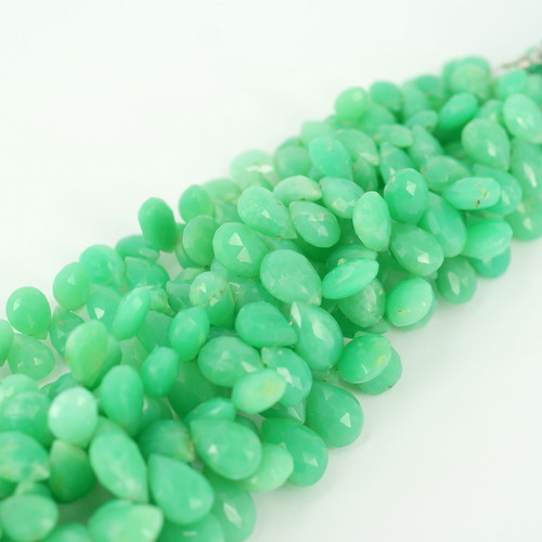 Chrysoprase Pear faceted beads