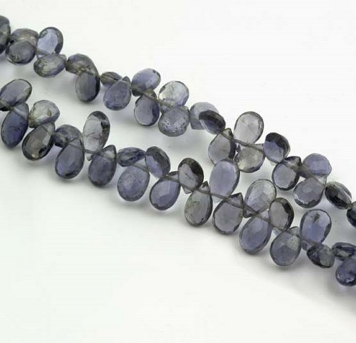 IOLITE PEAR FACETED BEADS